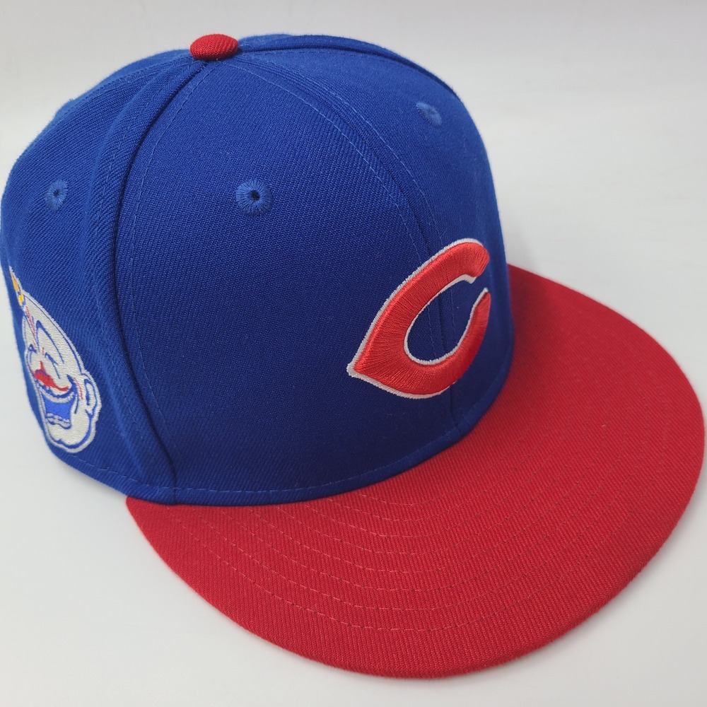 Indianapolis Clowns Hat Fitted 7 1/8 Rings & Crwns Blue Red Negro Leagues Men